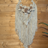 Macramé Crème Cœur et Fleur