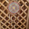 ar grannd cercle chanvre soleil 3 Suspente centrale ornée de perles en bois céramique plumes et suspentes secondaires en ruban
