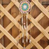 ar petit blanc bleu orange violet plastel 3 Suspentes légères composées de perles en bois céramique plumes et rubans assortis