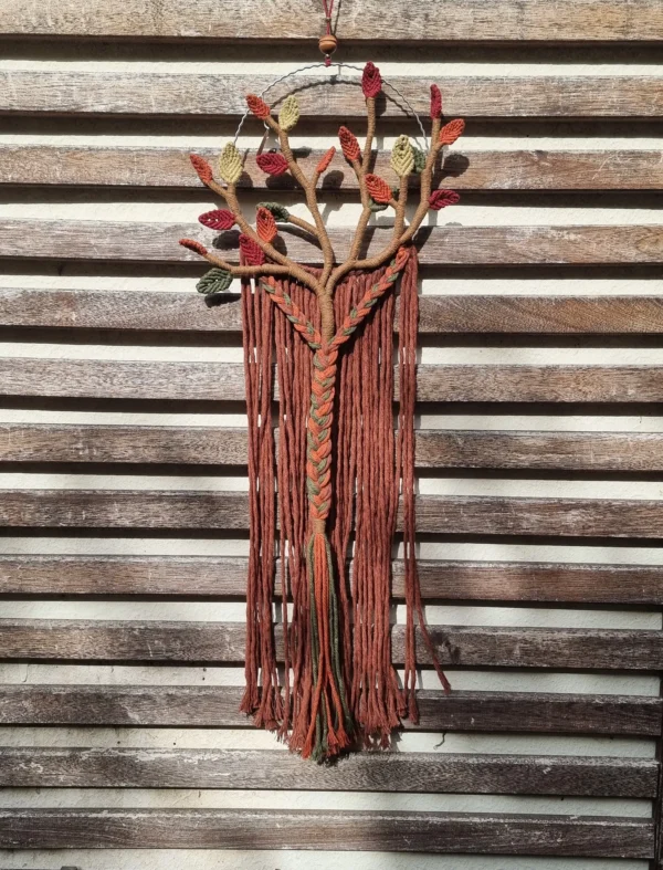 Suspension branche avec feuille rouge orange vert clair foncé 1 Suspension-branche-avec-feuille-rouge-orange-vert-clair-fonce-1