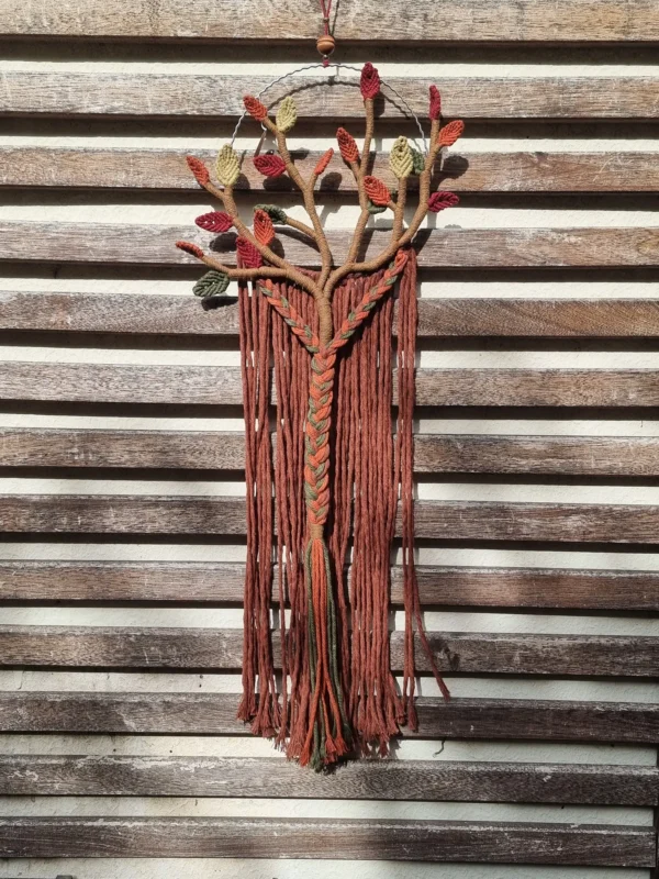 Suspension branche avec feuille rouge orange vert clair foncé 1 Suspension-branche-avec-feuille-rouge-orange-vert-clair-fonce-1