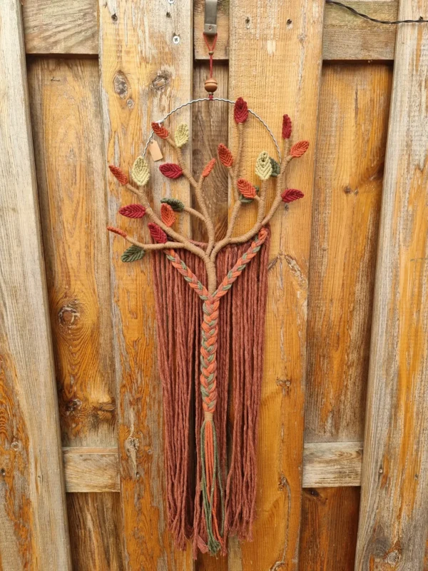 Suspension branche avec feuille rouge orange vert clair foncé 2 Suspension-branche-avec-feuille-rouge-orange-vert-clair-fonce-2